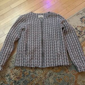 Marine Layer Woven Print Full Zip  Geometric Jacket M